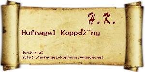 Hufnagel Koppány névjegykártya
